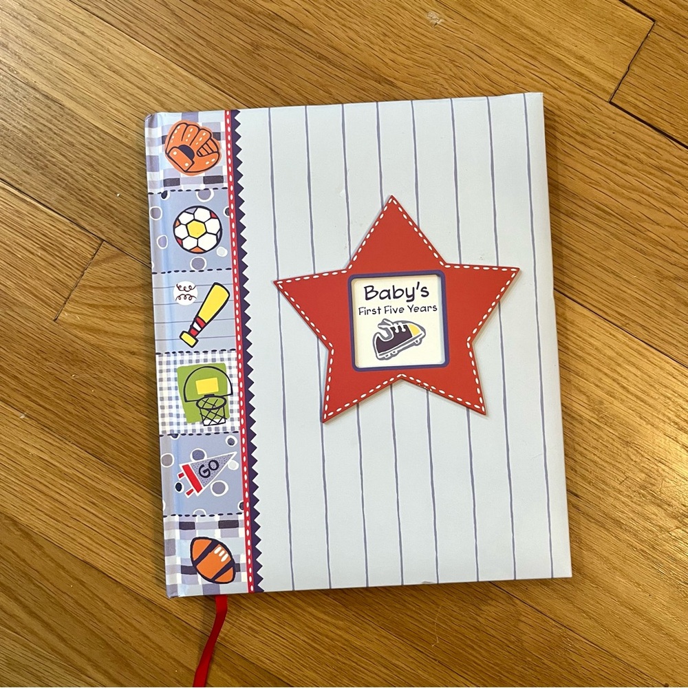 NWT Baby's First Five Years Book - Sports Theme